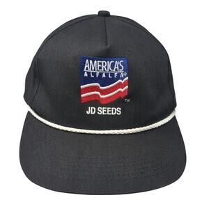 America's Alfalfa JD Seeds Snapback Rope Hat Black One Size K-Products